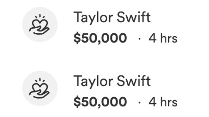 Taylor Swift donates to GoFundMe to support family of Kansas City Super Bowl parade victim. (Credit: GoFundMe)